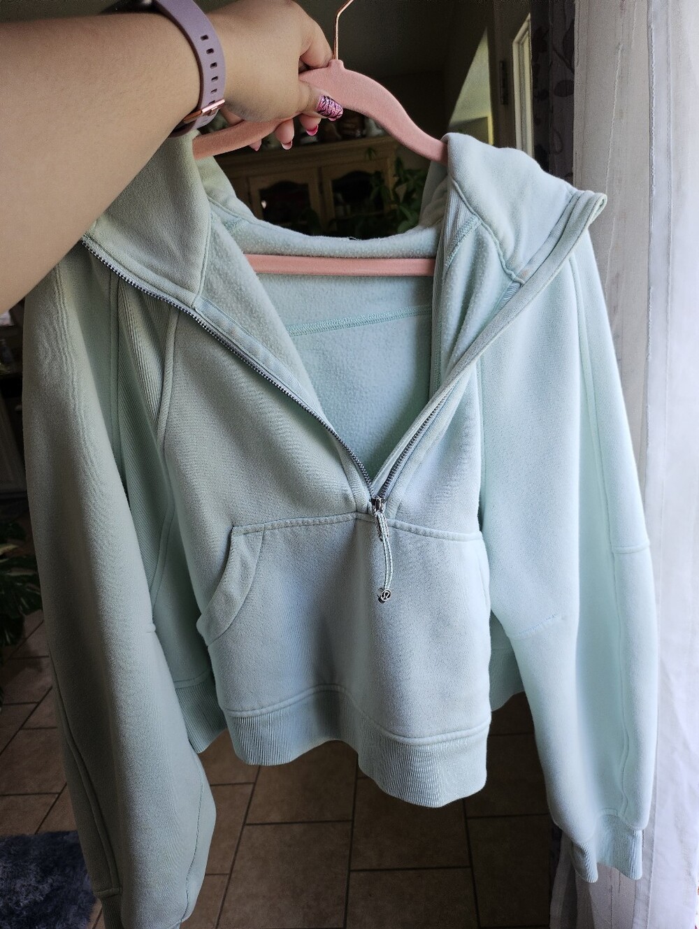 Lululemon Oversized Half-Zip Hoodie (Delicate Mint)